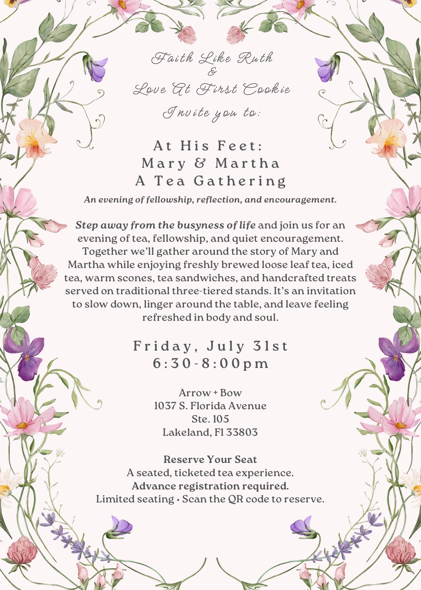 At His Feet: Mary & Martha - A Tea Gathering
