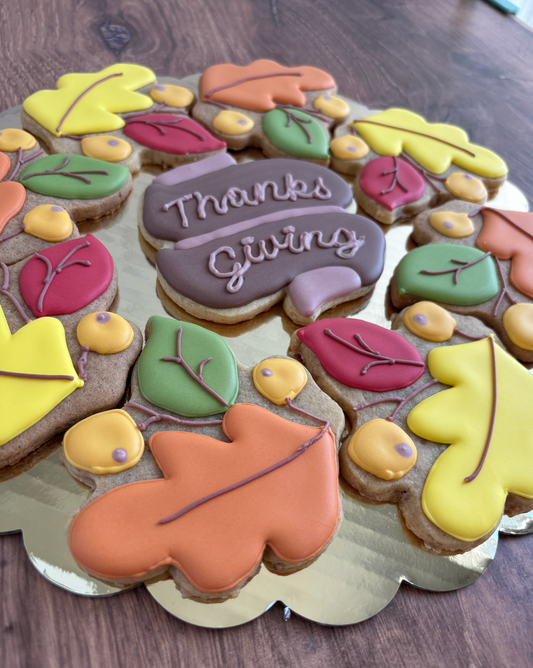 Thanksgiving Wreath Cookie Platter